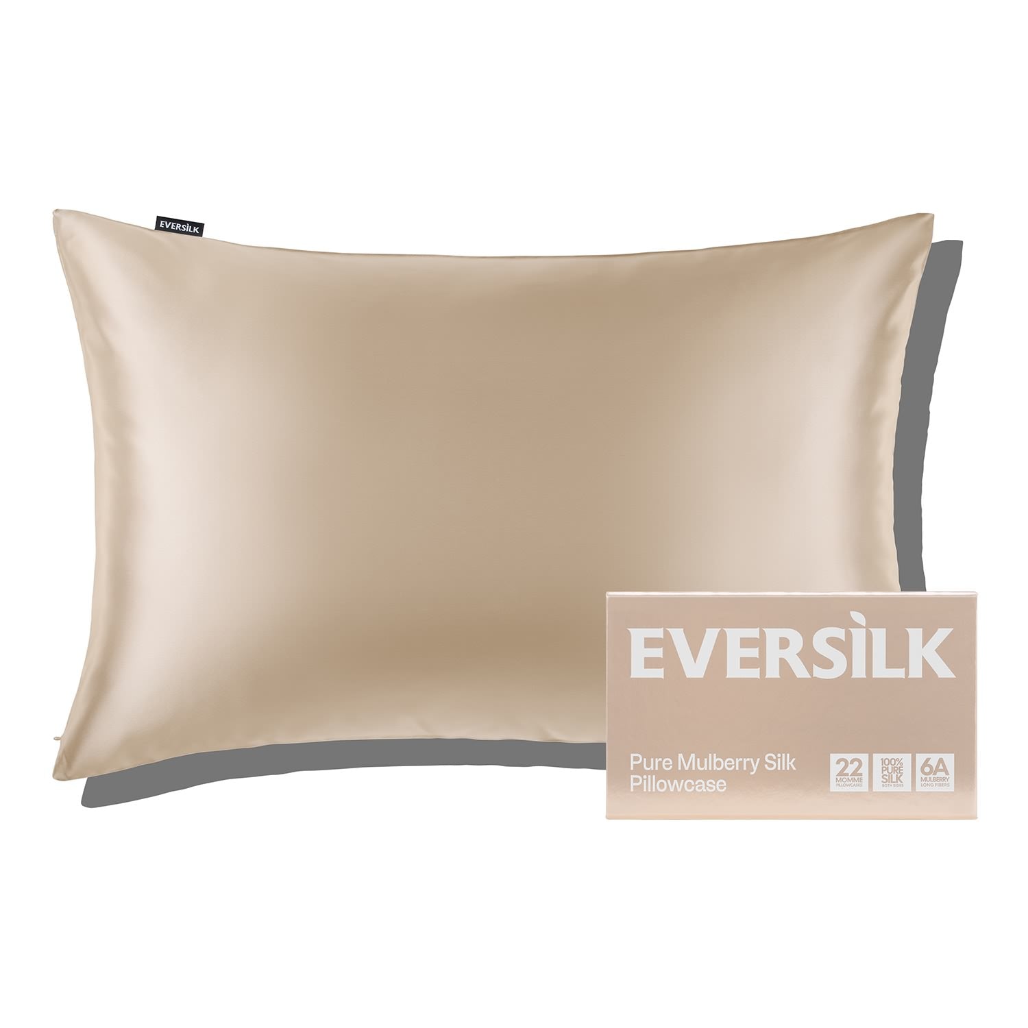 EVERSILK Pillowcase - Champagne - EVERSILK.co.uk
