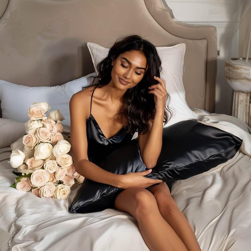 Pillowcase - Black - Queen - EVERSILK.co.uk