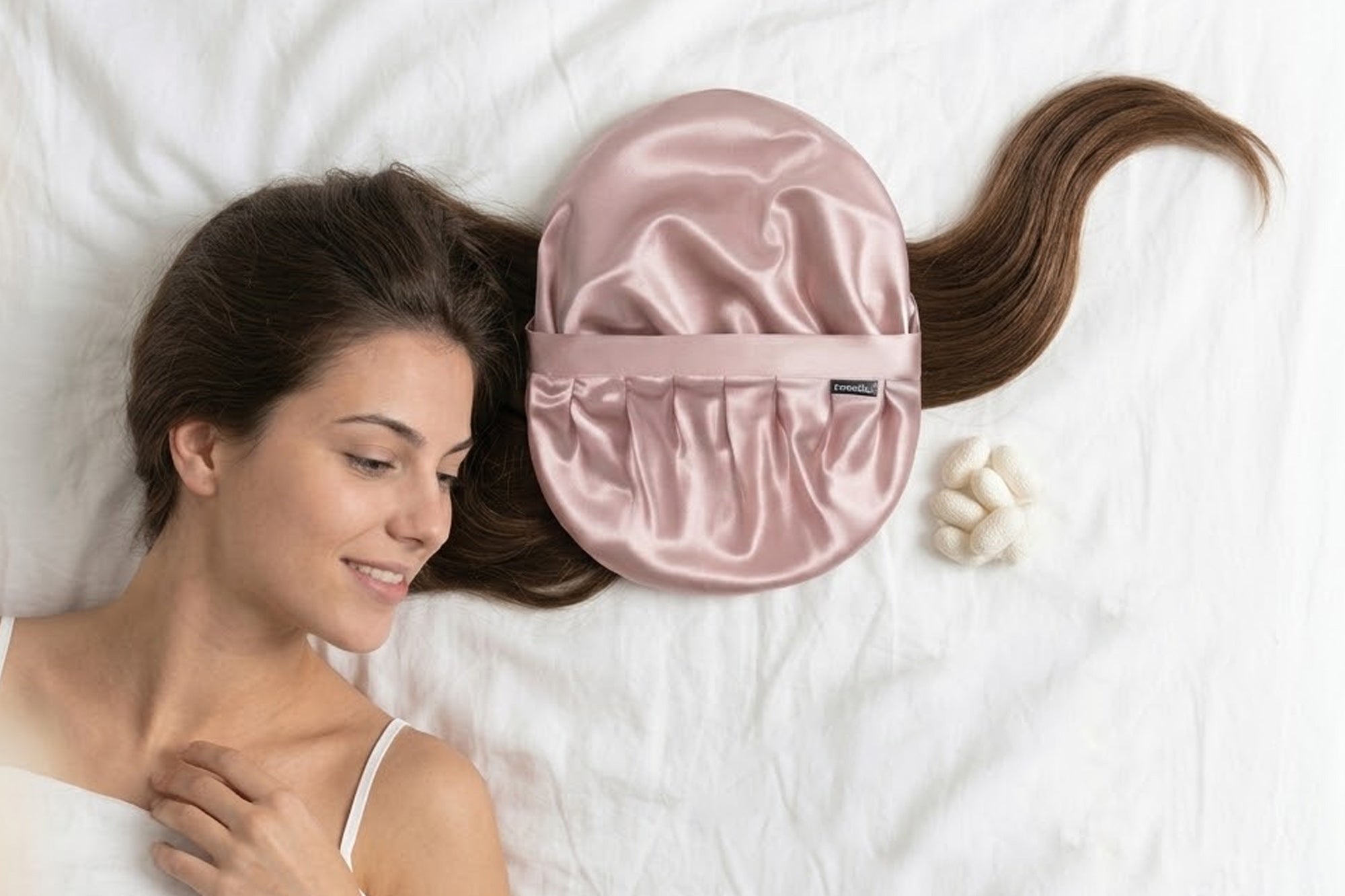EVERSILK Silk Sleep Bonnet for Overnight Hair Protection