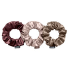 EVERSILK Scrunchies -Taupe, Burgundy, Peony