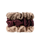 EVERSILK Scrunchies -Taupe, Burgundy, Peony