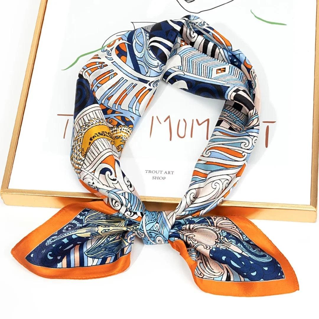 EVERSILK Double - Sided Square Scarf - EVERSILK.co.uk