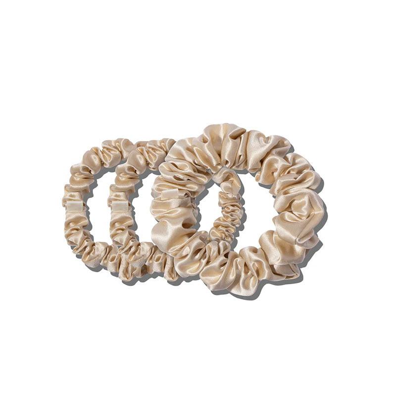 EVERSILK Midi/Large Scrunchies - Champagne - EVERSILK.co.uk
