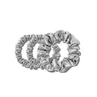 EVERSILK Midi/Large Scrunchies - Silver - EVERSILK.co.uk