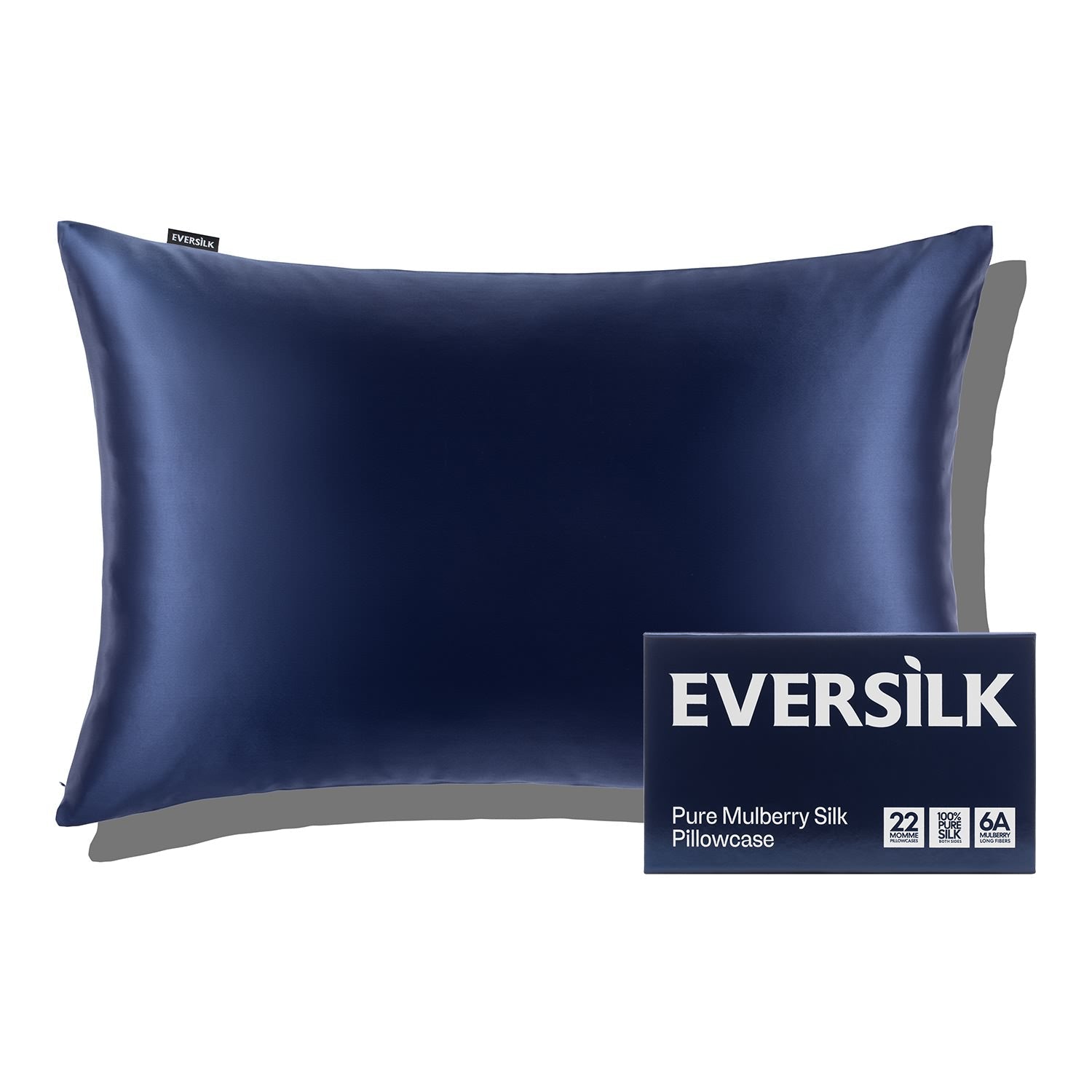 EVERSILK Pillowcase - Navy - EVERSILK.co.uk