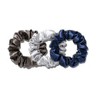 EVERSILK Scrunchies - Charcoal, Navy, Silver - EVERSILK.co.uk