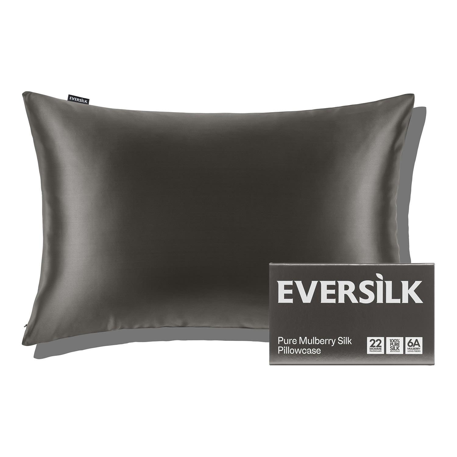 Pillowcase - Dark Grey - Queen - EVERSILK.co.uk