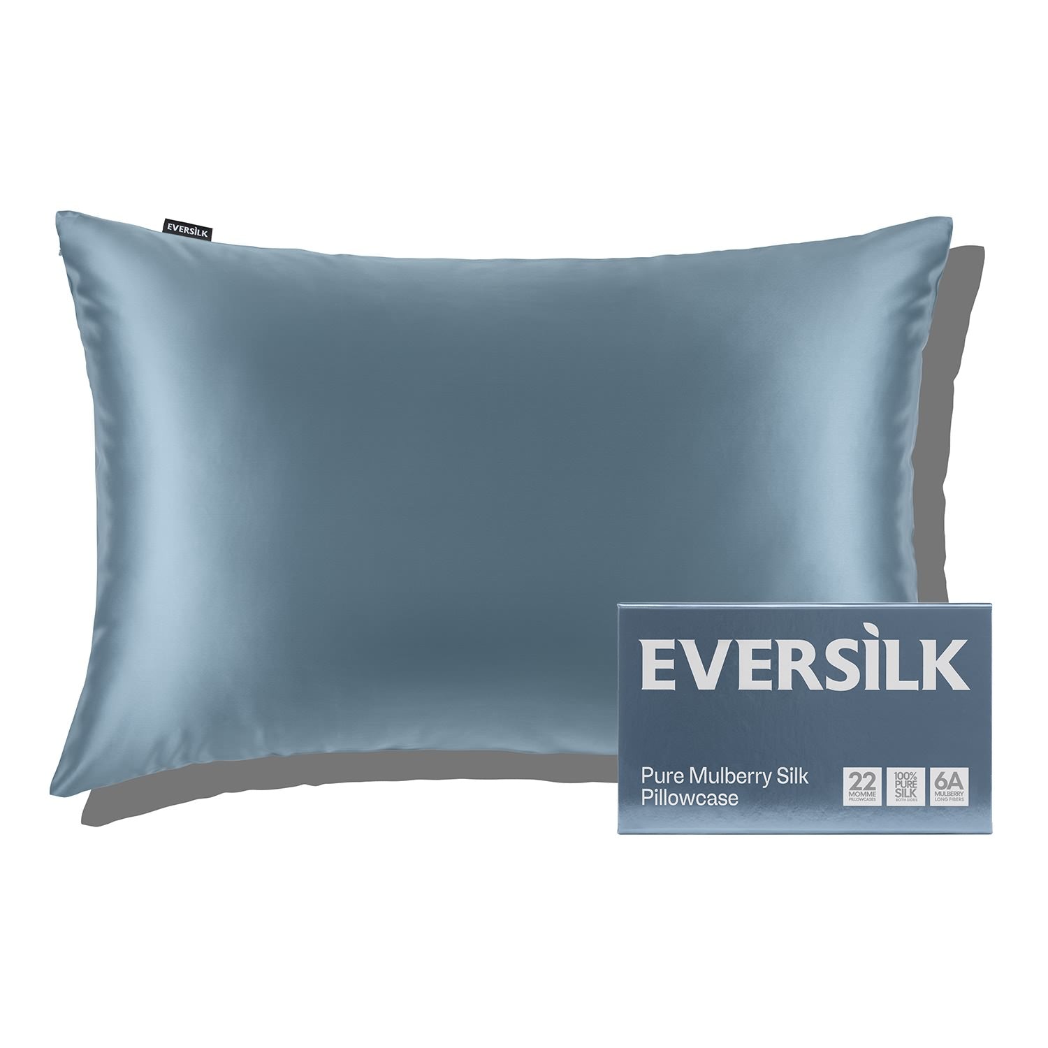 Pillowcase - Haze Blue - King - EVERSILK.co.uk